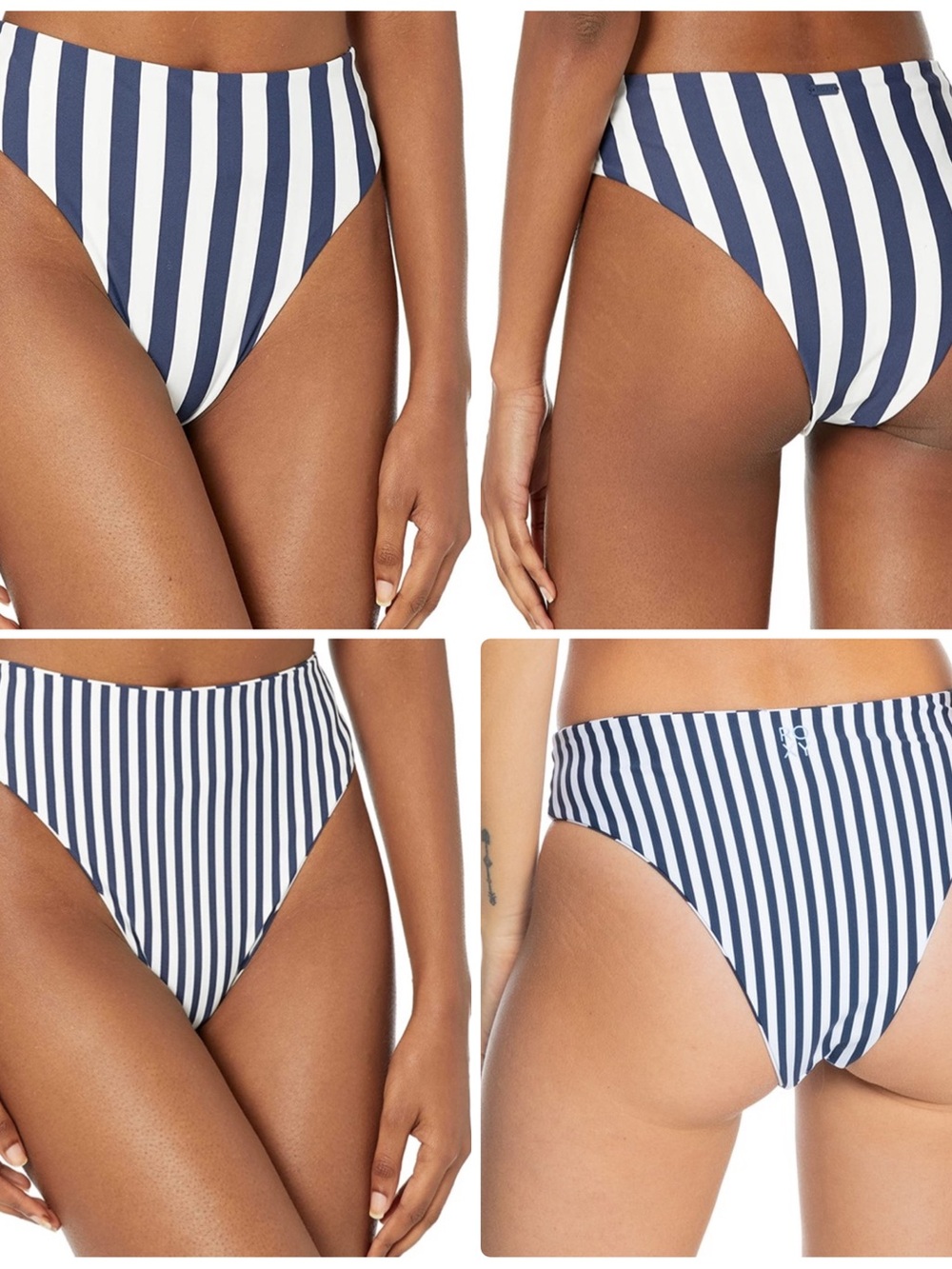 Roxy Women's Standard Parallel Paradiso Reversible Stripe Bikini Bottom XS NWT